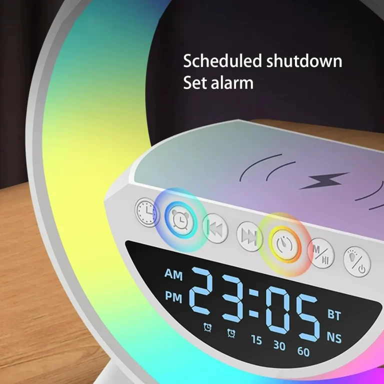 G-shape RGB Clock Lamp & Bluetooth Speaker