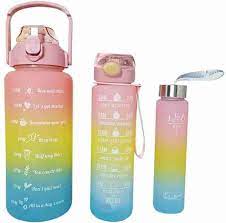 3 PCS Water Bottles with Straws