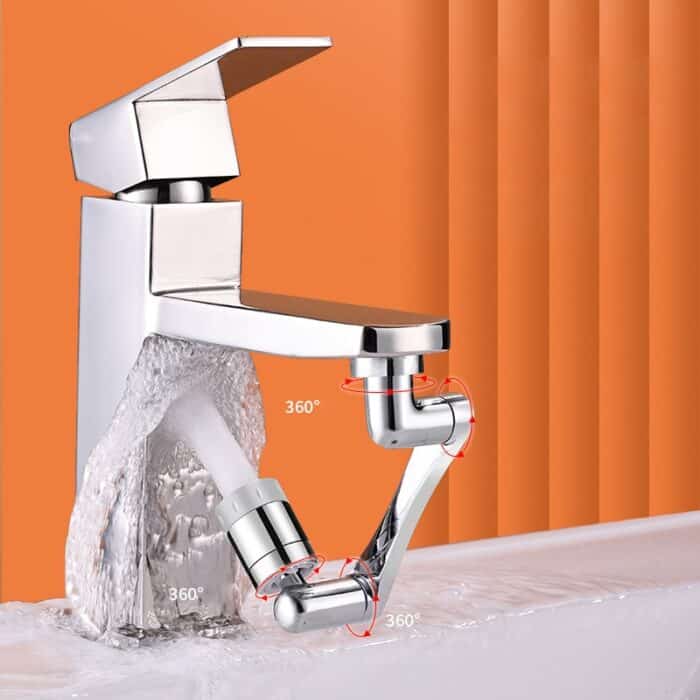 Stainless steel rotating faucet